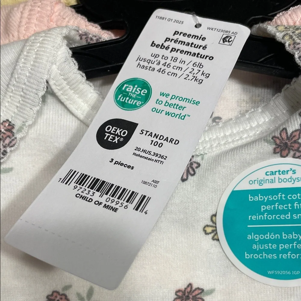 Carter's Floral Print Baby Bodysuits